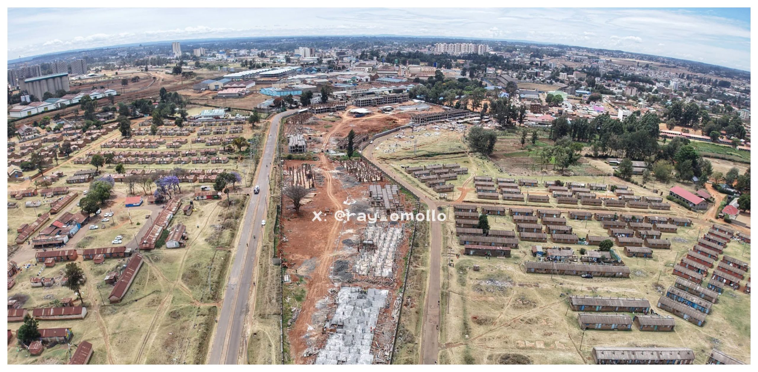 Aerial of Kidiwa Affordable Housing Project Phase II site in Eldoret.
