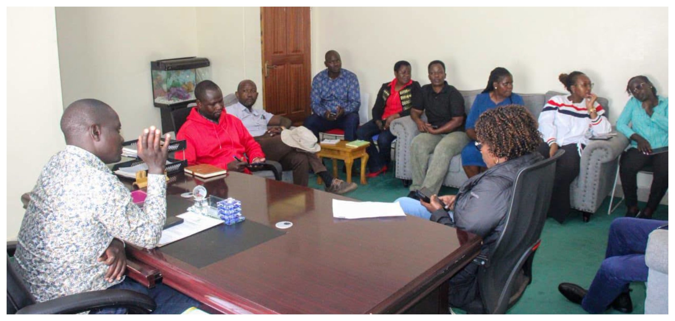 Nandi Lands CECM during a meeting with NLC and KISIP officials