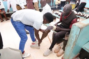One of the over 100 amputees who benefited from the Kitale prosthetics outreach.