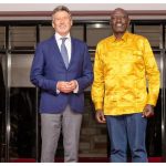 World Athletics President Sebastian Coe (left) with Kenyan President William Ruto (right)