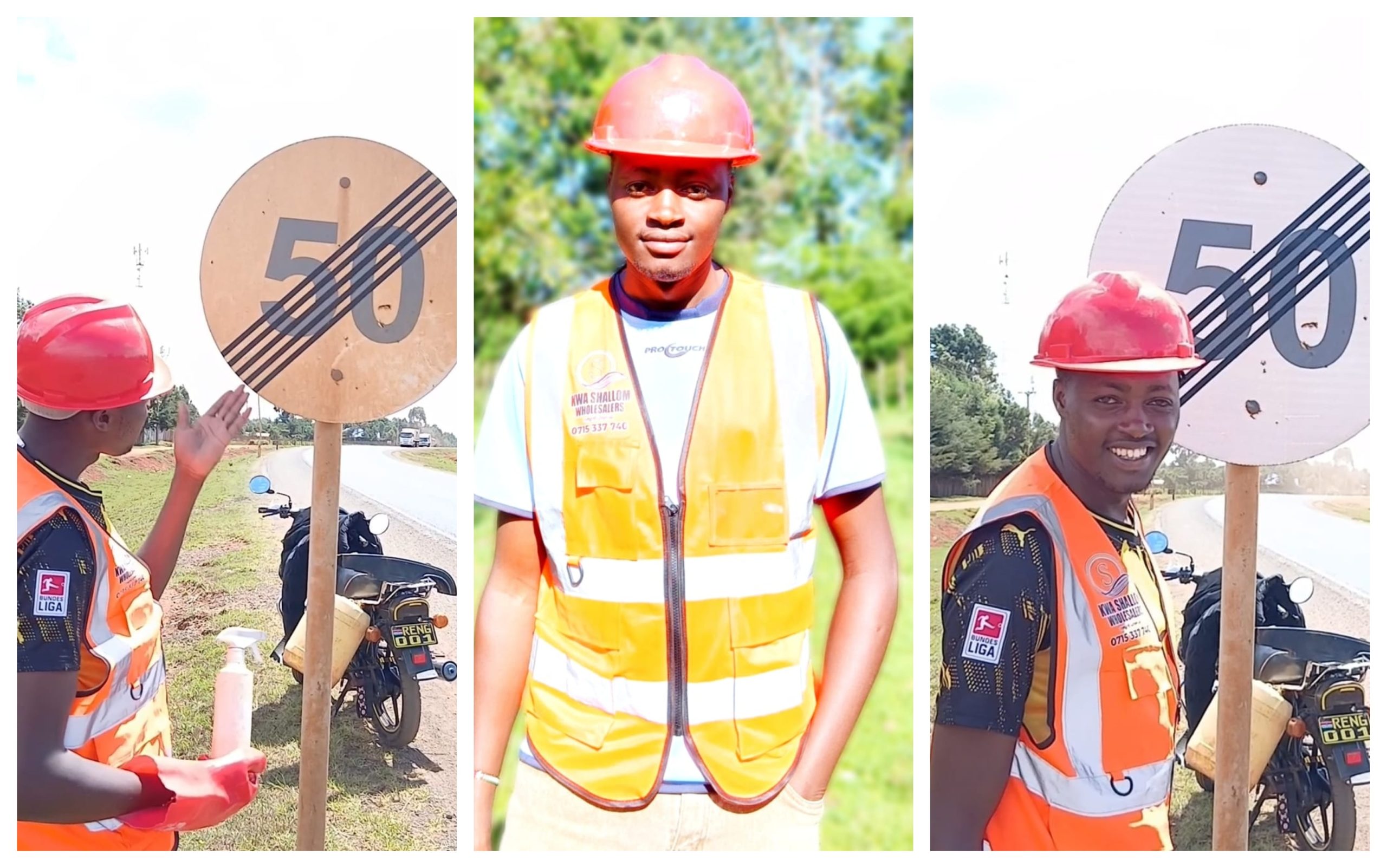 Meet Rengstar: The Sugoi Boda Boda Rider Who Has Cleaned Over 3,000 Road Signs to Save Lives