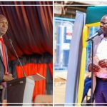 Collage of Tourism PS Prof Julius Bitok (left) and Uasin Gishu Govenror Dr Jonathan Bii Chelilim.