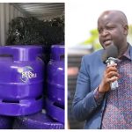 Collage of National Oil gas cylinders (left) and Soy MP David Kiplagat.