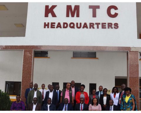 MPs after visiting KMTC headquarters in Nairobi.