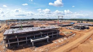 The new Moi Teaching and Referral Hospital (MTRH) Multi-Specialty Hospital in Kiplombe, Uasin Gishu County taking shape.