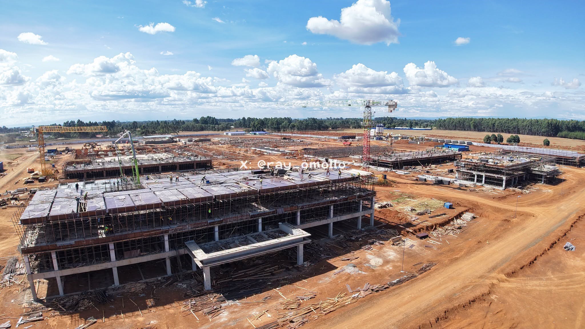 The new Moi Teaching and Referral Hospital (MTRH) Multi-Specialty Hospital in Kiplombe, Uasin Gishu County taking shape.