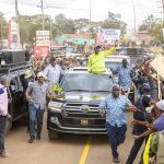 President Ruto during a development tour in Uasin Gishu