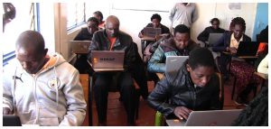 Teachers sitting for KNEC computer skills examinations in Eldoret