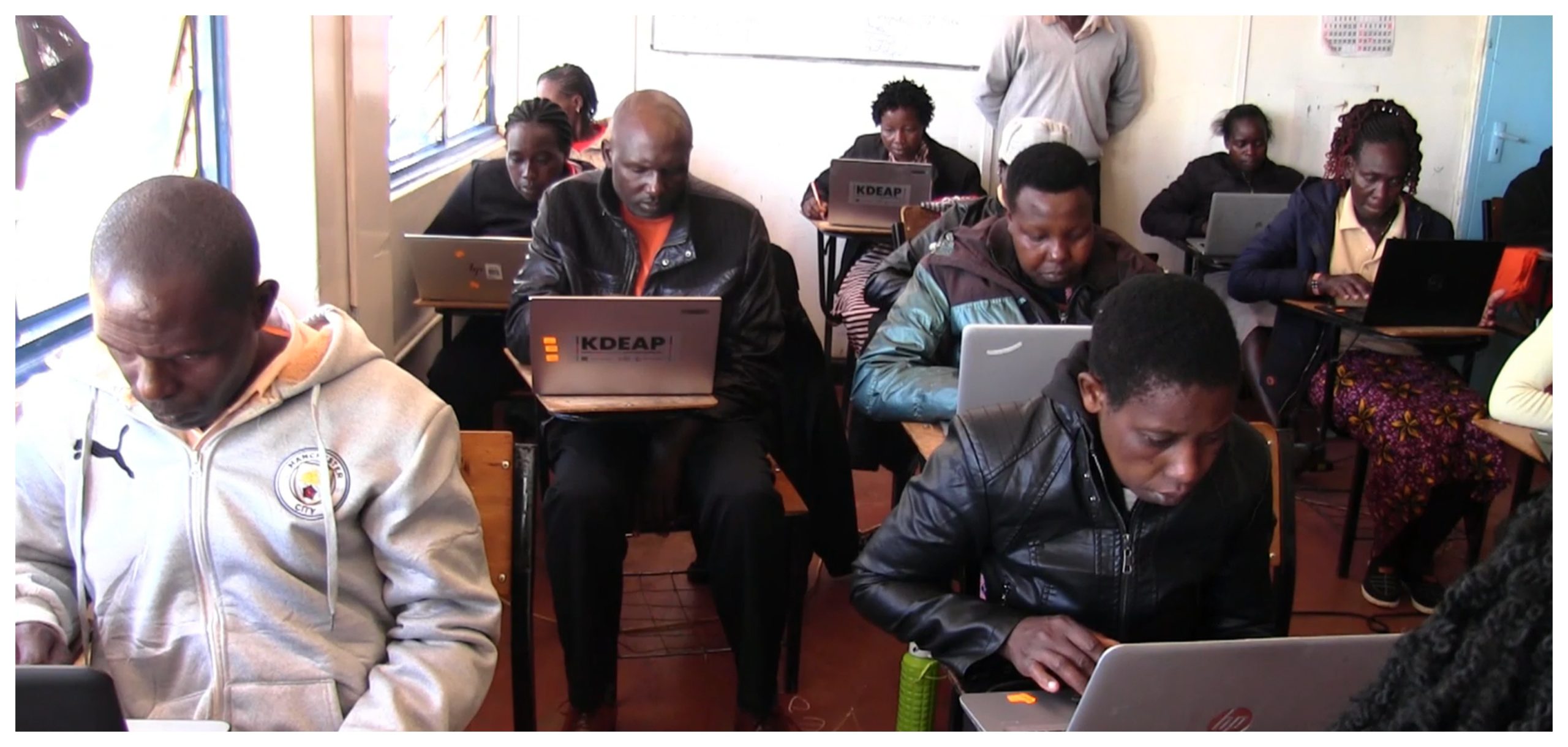 Teachers sitting for KNEC computer skills examinations in Eldoret